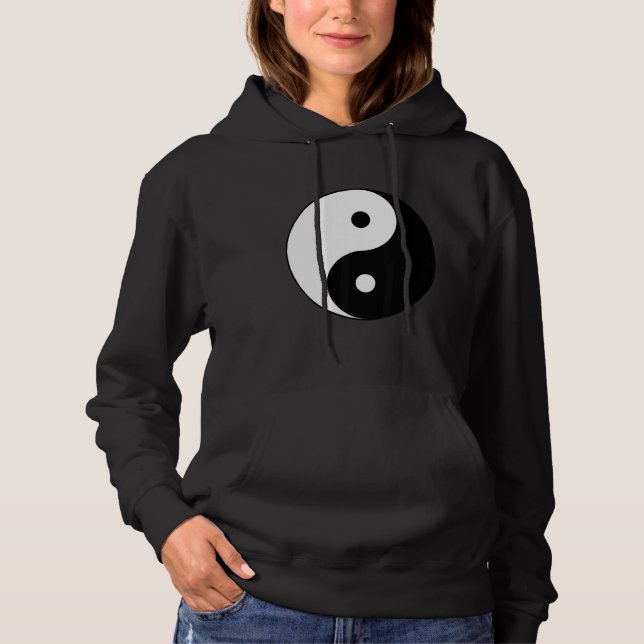 Pull À Capuche Symbole Tai Chi Yin Yang Hippie équilibre de paix  (Devant)