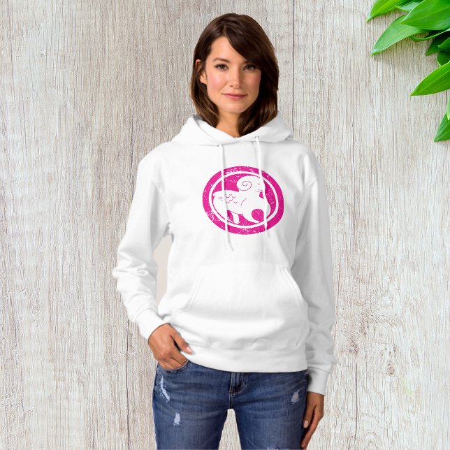 Pull À Capuche SYMBOLE Zodiaque Aries Grunge Ram Rose Astrologie (Créateur téléchargé)