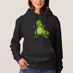 Pull À Capuche T Rex Dinosaur Fitness Gym Bodybuilder Weightlifti