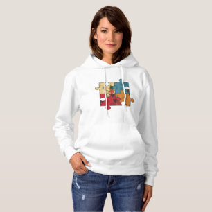 Pull À Capuche T-shirt avec une partie de puzzle