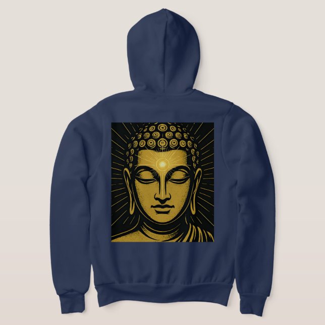 Pull À Capuche T-shirt Bouddha d'or | Éveil spirituel (Couchage Retour)