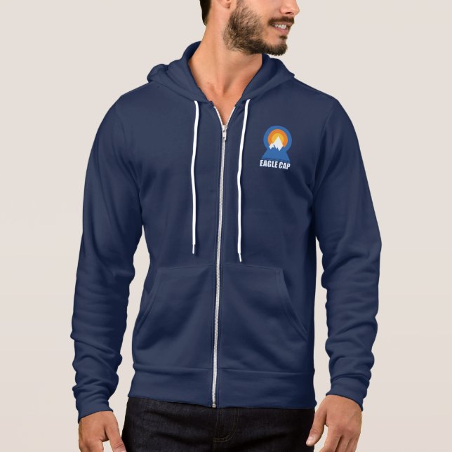 Pull À Capuche T-shirt Casquette de randonnée d'aigle (Devant)