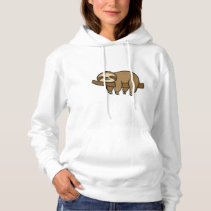 Pull À Capuche T-Shirt Classique Logo Rétro de Paresseux Relâché