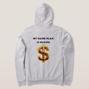Pull À Capuche T-shirt du plan de jeu d'argent