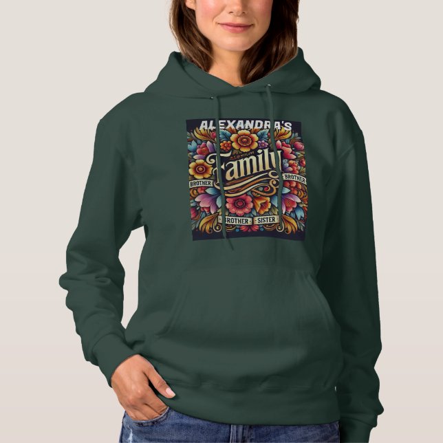 Pull À Capuche "T-shirt Family Adventure Squad - Parfait pour Fam (Devant)