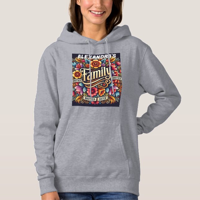 Pull À Capuche "T-shirt Family Adventure Squad - Parfait pour Fam (Devant)