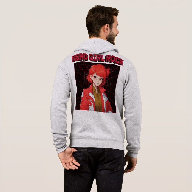 Pull À Capuche T-Shirt Fille Rock Nerd (Dos entier)