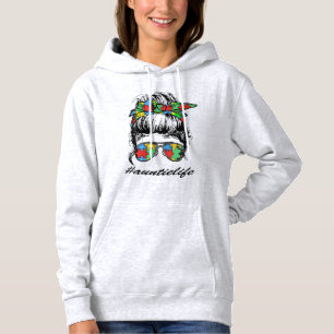 Pull À Capuche Tante Sensibilisation sur l'autisme de vie Messy B