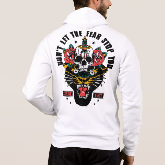 Pull À Capuche Tattoo slogan panther don't let the fear stop you