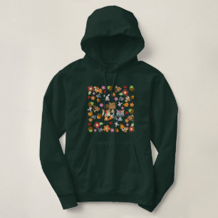 Pull À Capuche Thème d'automne Bois Animaux Motif