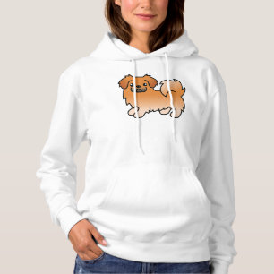 Pull À Capuche Tibétain Spaniel Rouge Chien de Dessin Animé Migno
