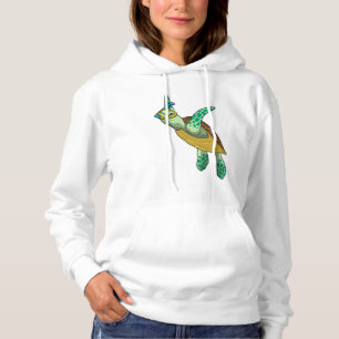 Pull À Capuche Tortue à la plongée avec tuba