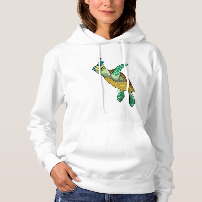 Pull À Capuche Tortue à la plongée avec tuba (Devant)