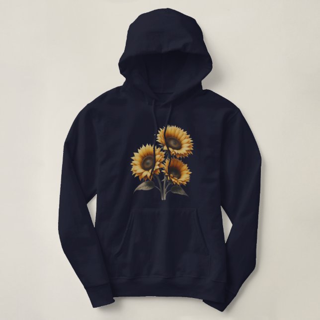 Pull À Capuche Tournesol rayonnant (Design devant)