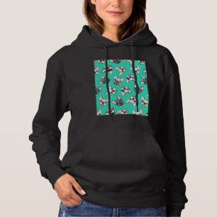 Pull À Capuche Tous les Français Turquoise mignon Français Bulldo