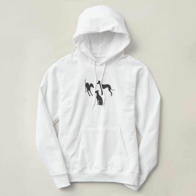 Pull À Capuche Trois Greyhounds italiens (Design devant)