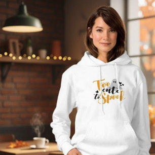 Pull À Capuche Trop Mignon Pour Effrayer Fantôme Halloween Drôle