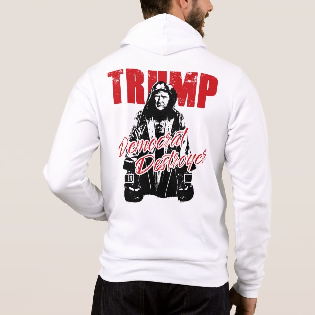 Pull À Capuche Trump, le démocrate, l'Humour de conception graphi (Dos)