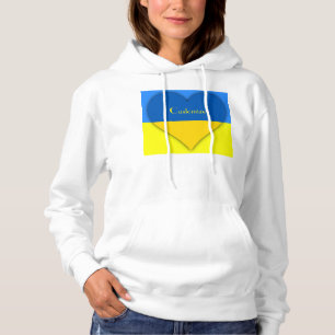Pull À Capuche Ukraine Drapeau bleu jaune Thunder_Cove  