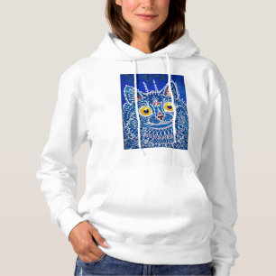 Pull À Capuche Un chat dans le style gothique par Louis Wain