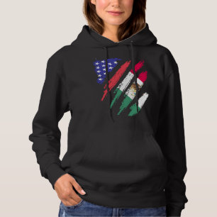 Pull À Capuche Un Patriote Mexicain Américain Cultivé Coeur Drape