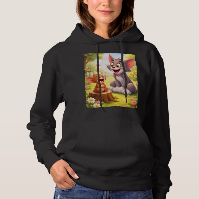 Pull À Capuche Une pause joyeuse dans le jardin (Devant)
