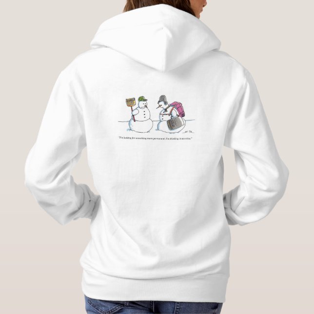 Pull À Capuche Vers sweatshirt à capuche blanc pour femmes en Ant (Dos)