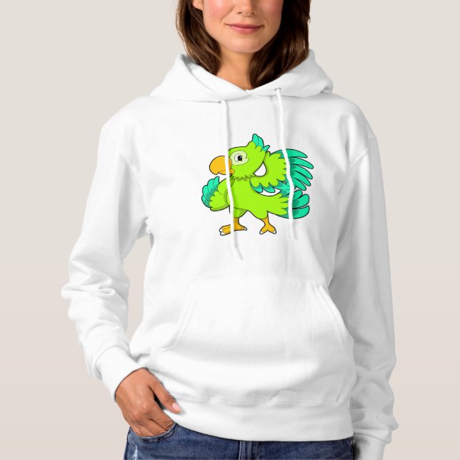Pull À Capuche Vert perroquet (Devant)