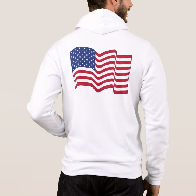 Pull À Capuche Veste à capuche drapeau américain classique (Dos)