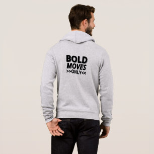 Pull À Capuche Veste cendre avec King devant et Bold Moves derriè