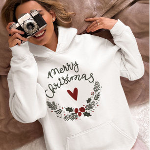 Pull À Capuche Vibes de Noël nordiques scandinaves