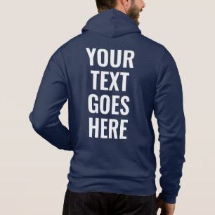 Pull À Capuche Votre Texte Mens Élégant Arrière Côté imprimé Mode
