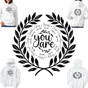 Pull À Capuche "Vous êtes" La Bible Inspirationnelle Religieuse V
