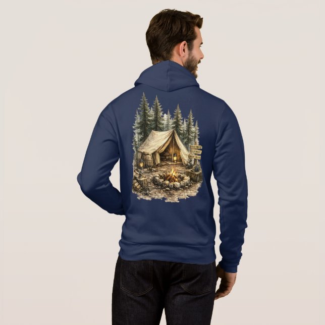 Pull À Capuche Voyage en cabine d'aventure enterrement de vie de  (Dos entier)