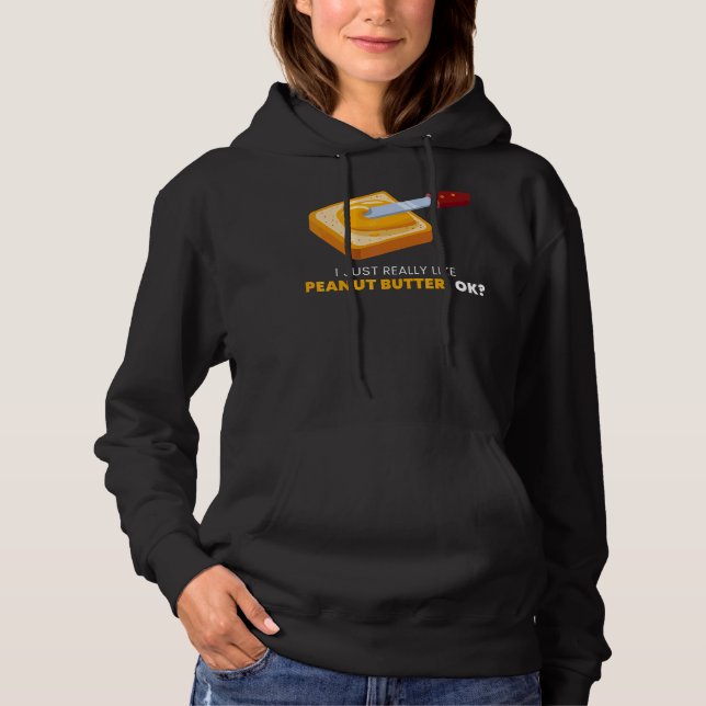Pull À Capuche Vraiment comme la gelée de beurre d'arachide (Devant)