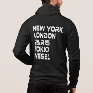 Pull À Capuche Wesel New York Tokyo Paris Hoodie