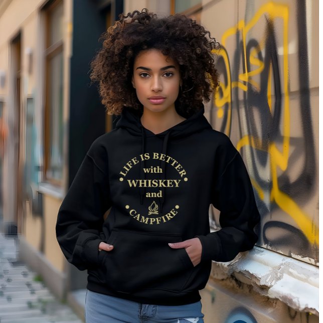 Pull À Capuche Whiskey cite d'amusants propos de campeurs de camp (Créateur téléchargé)