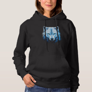Pull À Capuche Wolf Arctique Visage Wolf Loups Art Motif