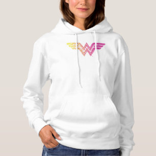 Pull À Capuche Wonder Woman Yellow-rose demi-ton logo