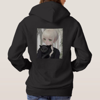 Pull À Capuche Xen Black Cat Hoodie