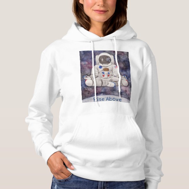 Pull À Capuche Yoga Astronaut Ligne de texte personnalisée Sweats (Devant)
