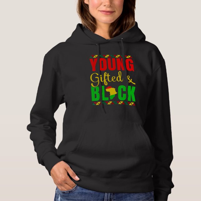 Pull À Capuche Young Gifted And Black History African American Me (Devant)