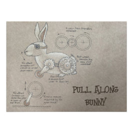 Pull Along Bunny Poster