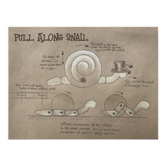 Pull Along Snail Poster (Vorderseite)