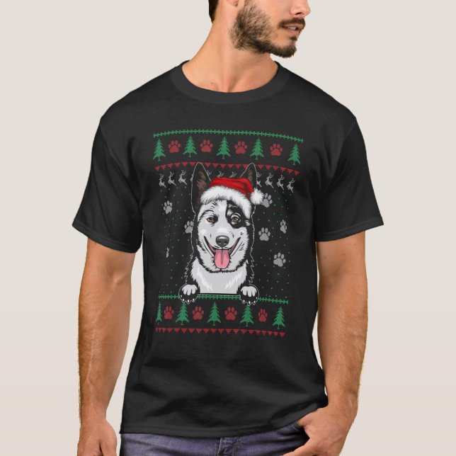 Pull Australien Noël Sweat Ugly Chien   Xma (Devant)