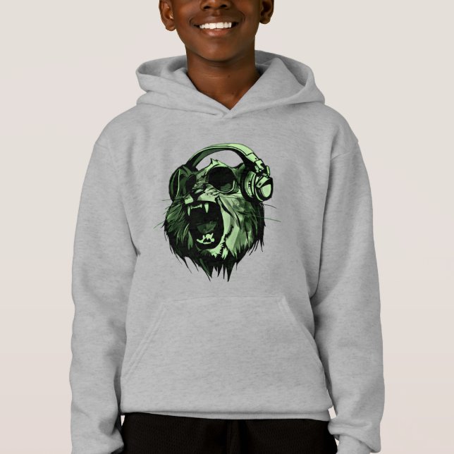 Pull DJ Cat Hoodie (Vorderseite)