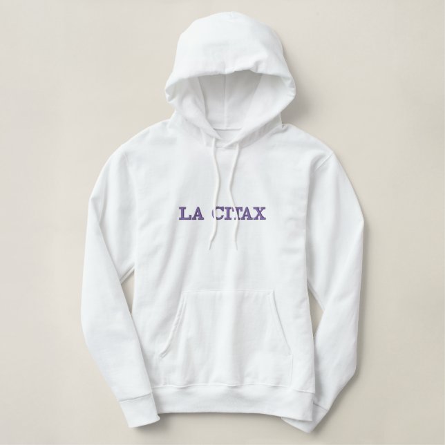 Pull LA CITAX Violet Bestickter Hoodie (Design vorne)