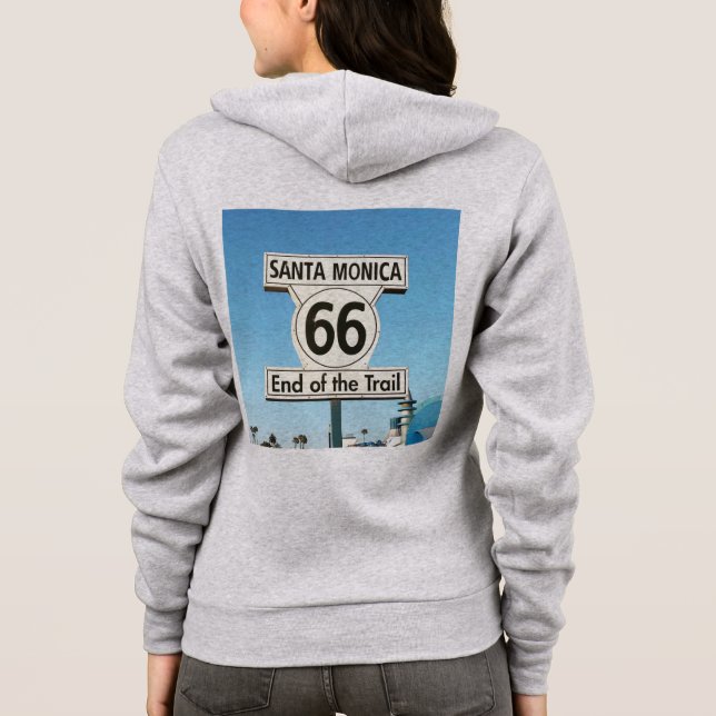 pull route 66 avec sweat - shirt à capuche  (Dos)