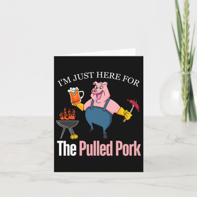 Pulled Pork American ich bin gerade hier für das S Karte (Vorderseite)