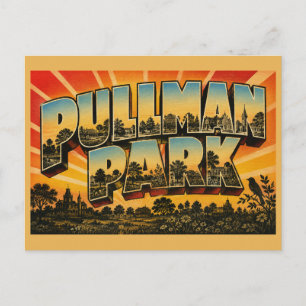 Pullman National Historical Park Chicago-Gärten Postkarte